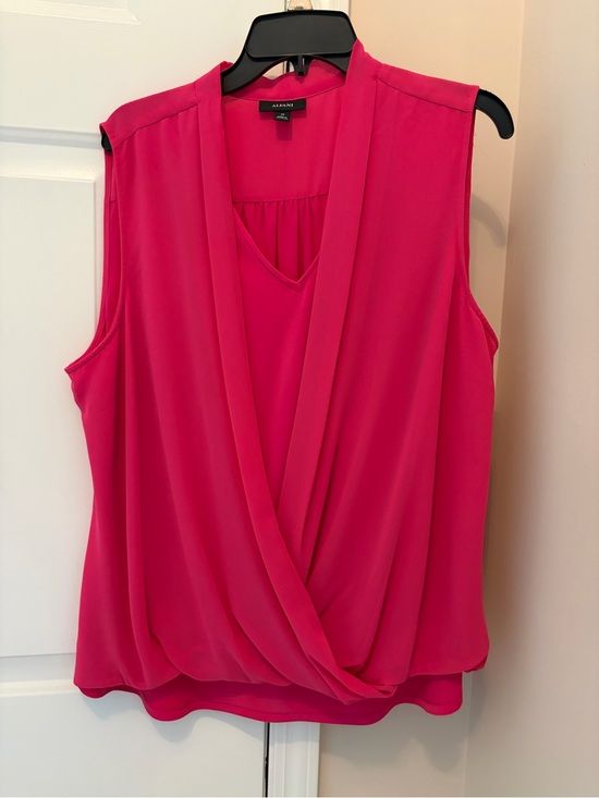 Alfani Tops - Alfani Hot Pink Sleeveless Surplice Camisole